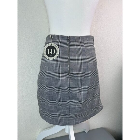The Jetset Diaries women's medium houndstooth ruffle a-line mini skirt NWT - Picture 5 of 9
